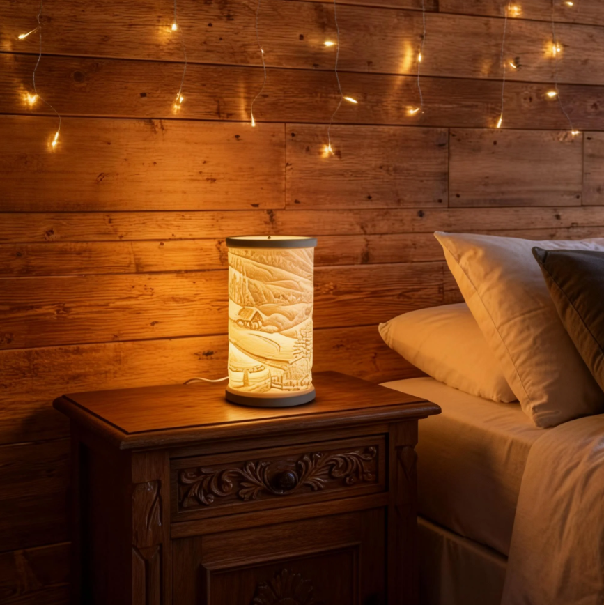 RELIEF-01 | 3D Printed Lithophane Art Lamp (Winter Edition)