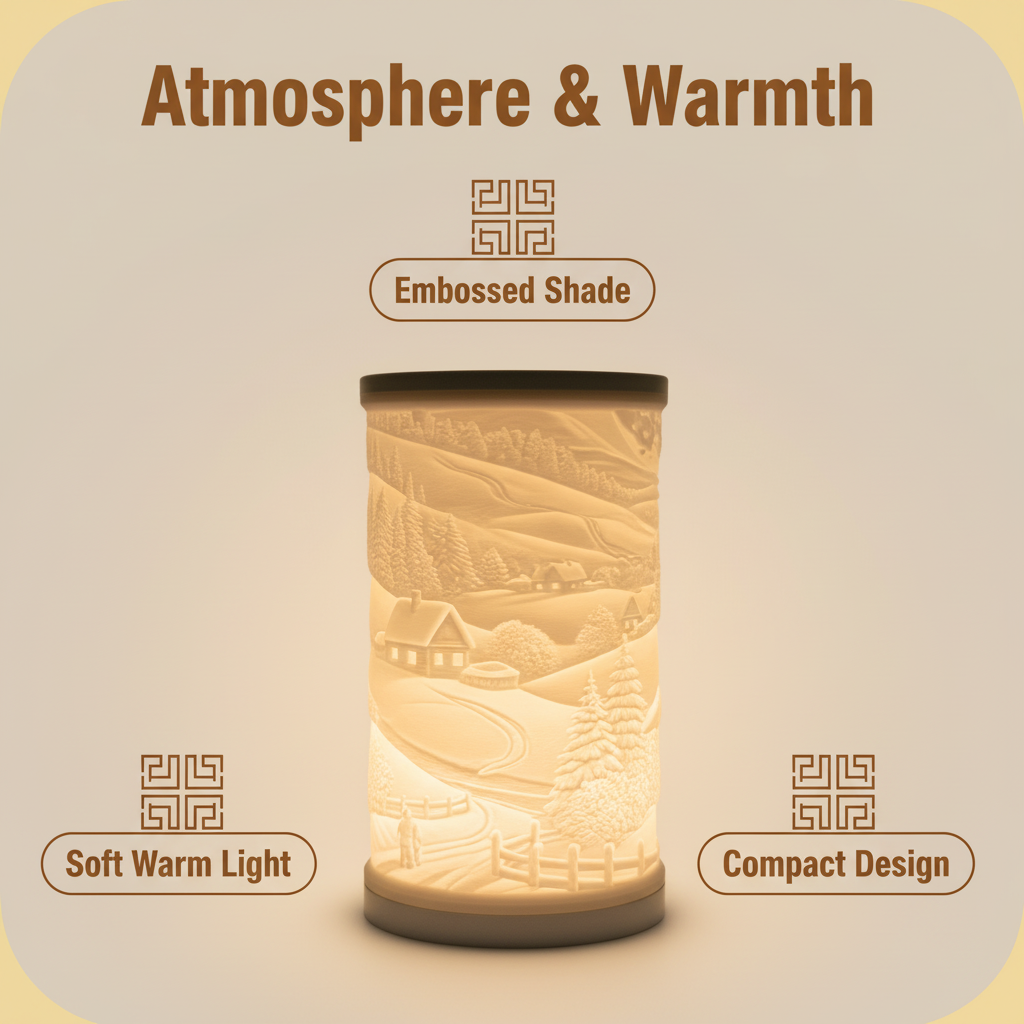 RELIEF-01 | 3D Printed Lithophane Art Lamp (Winter Edition)