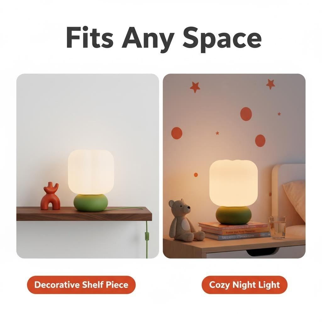 FOREST-02 | Ribbed Pumpkin Lamp (Sage Green)