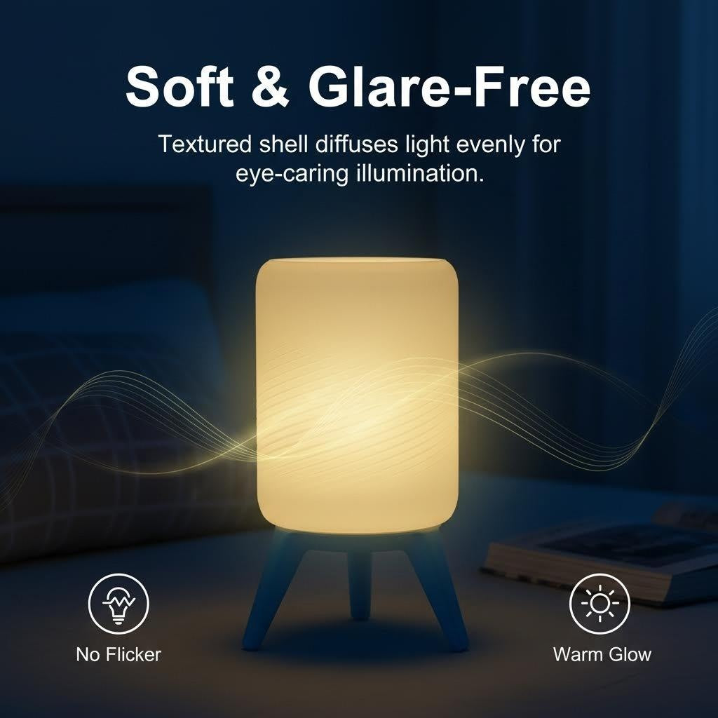 CLOUD-03 | Rain Texture Tripod Lamp (Sky Blue)