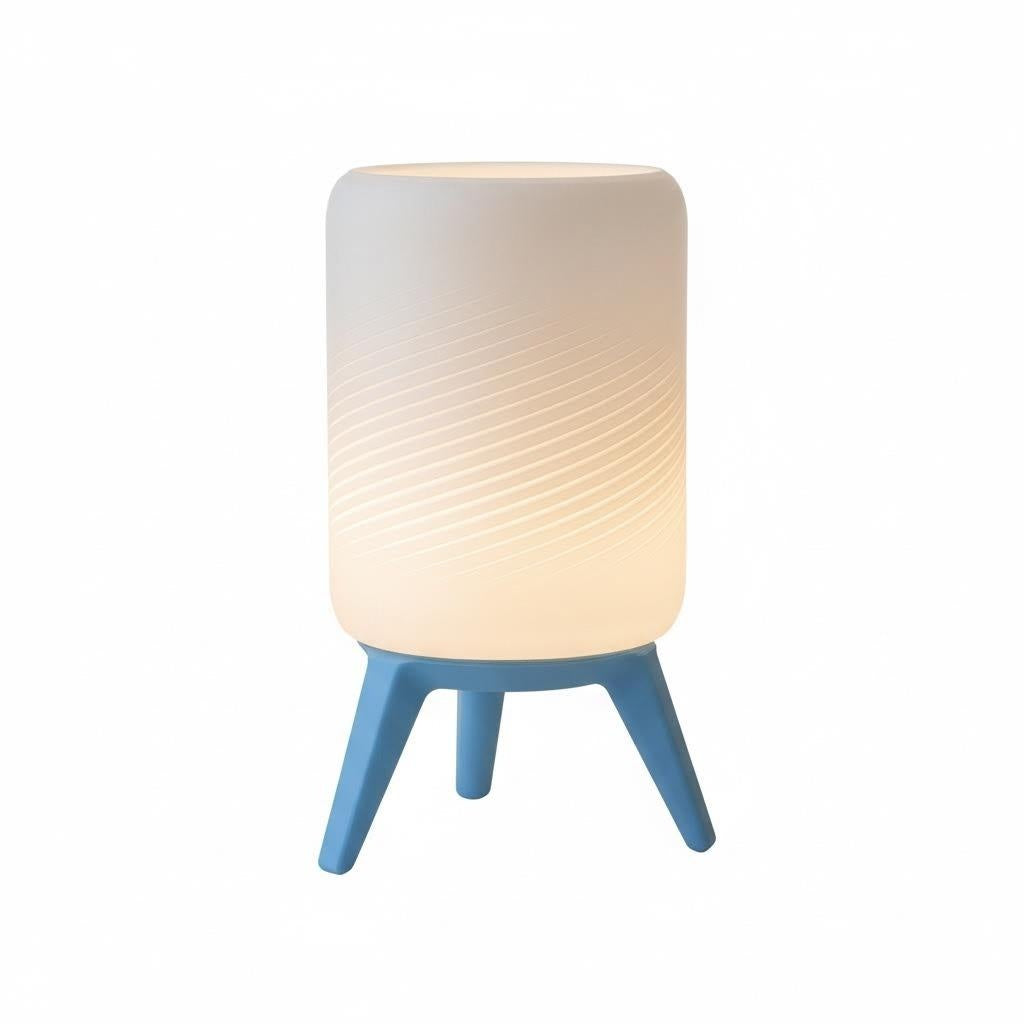 CLOUD-03 | Rain Texture Tripod Lamp (Sky Blue)