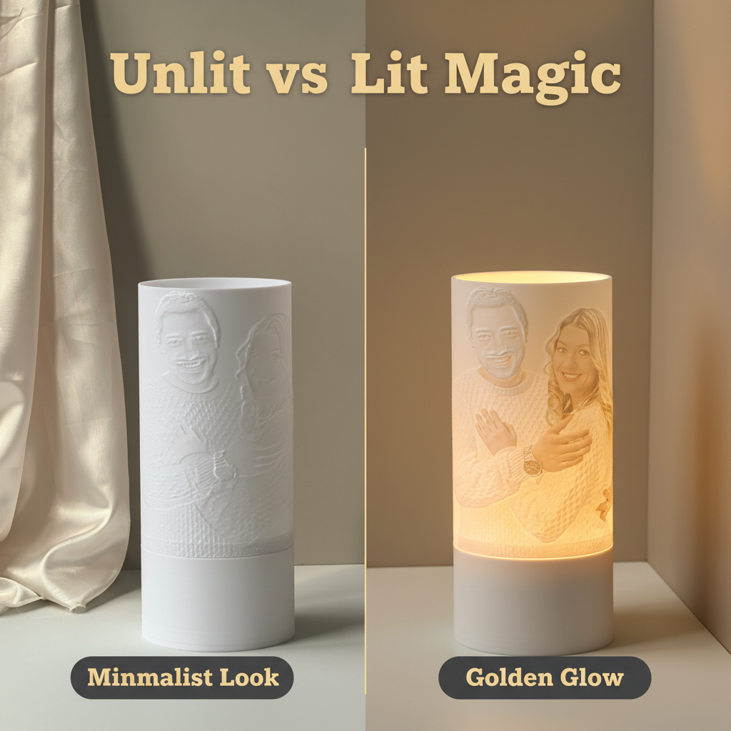 RELIEF-PILLAR | Personalized 3D Photo Lamp