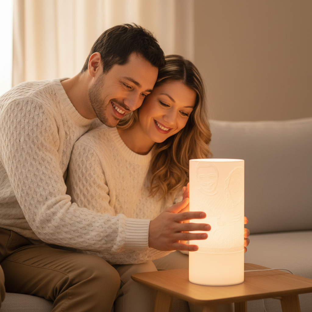 RELIEF-PILLAR | Personalized 3D Photo Lamp