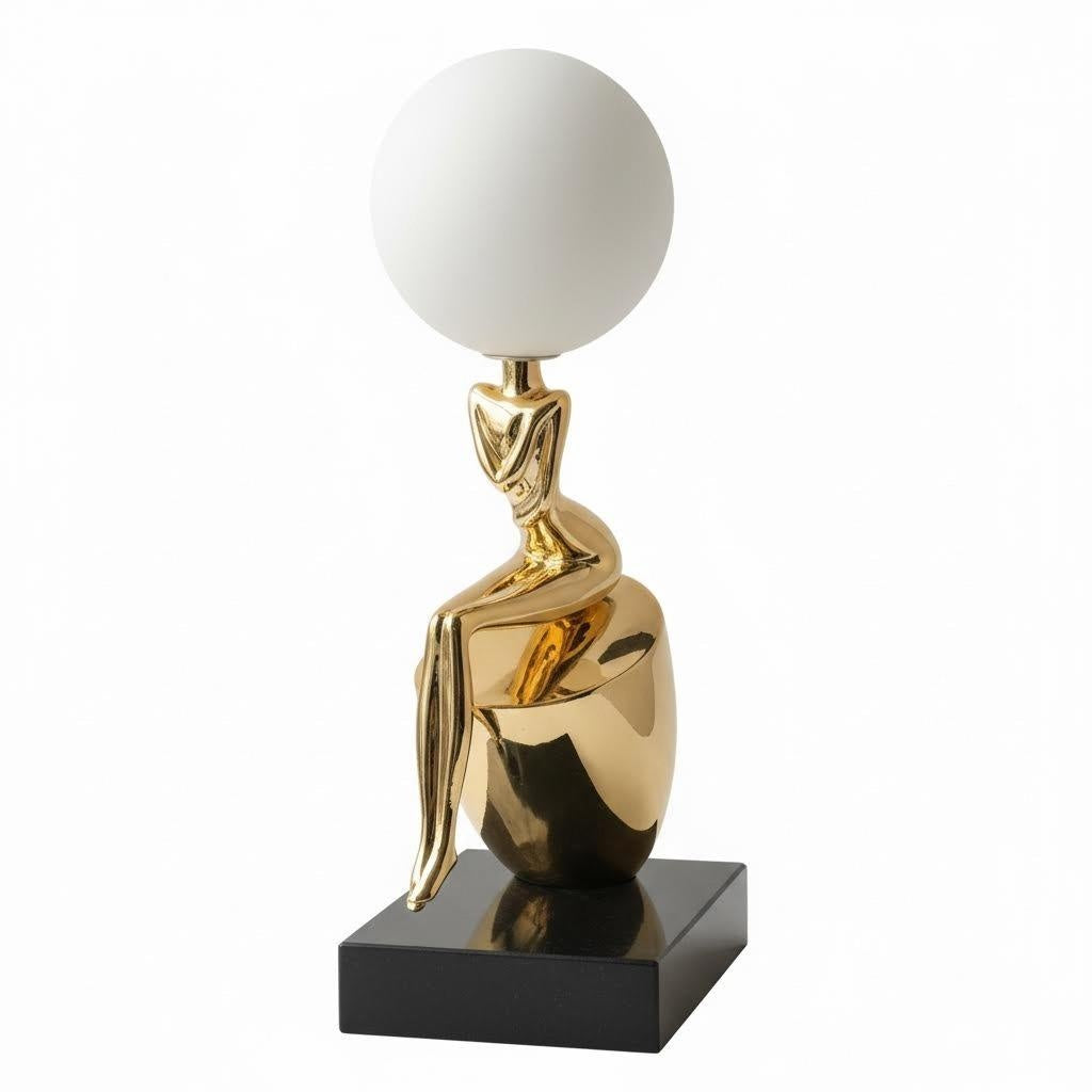 POP-02 | Golden Abstract Figure Lamp (Art Deco Style)