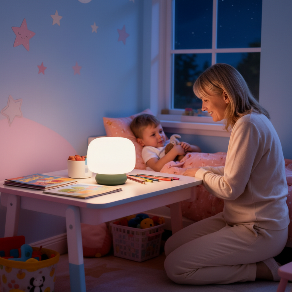 FOREST-01 | 3D Printed Nursery Night Light (Sage Green)